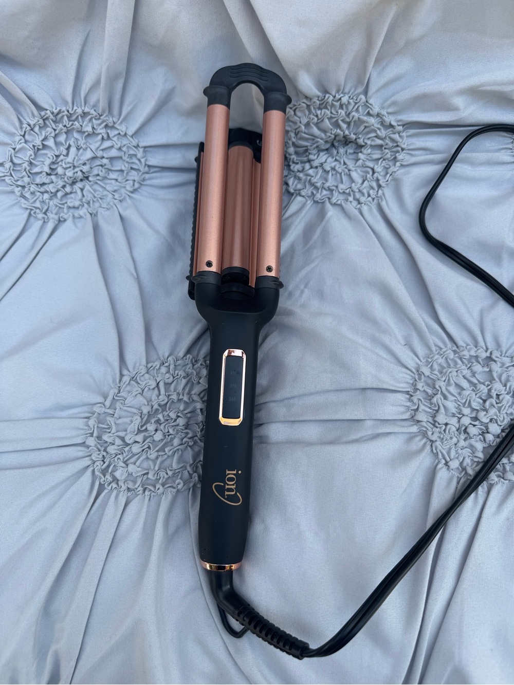 Joli Triple Barrel Hair Waver - Black with Rose Gold Barrels